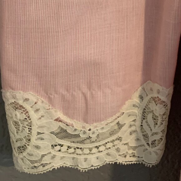 Vintage Lily Of France Nightgown Dress Cottagecore Small Pink Lace Union Made - Picture 11 of 11